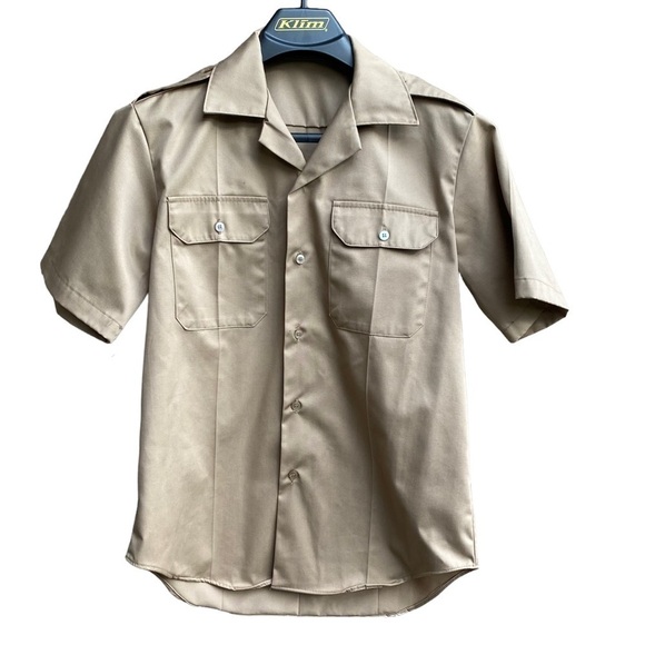 Military vintage button up uniform shirt Early Whitehouse flyer from the 1980s - Picture 7 of 7